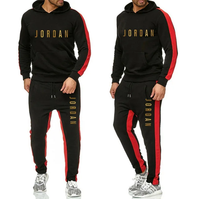 

Tracksuit Men 2 Piece Sets 2020 New Brand Autumn Winter Print Hooded Sweatshirt+pants Pullover Hoodie Sportwear Suit Ropa Hombre