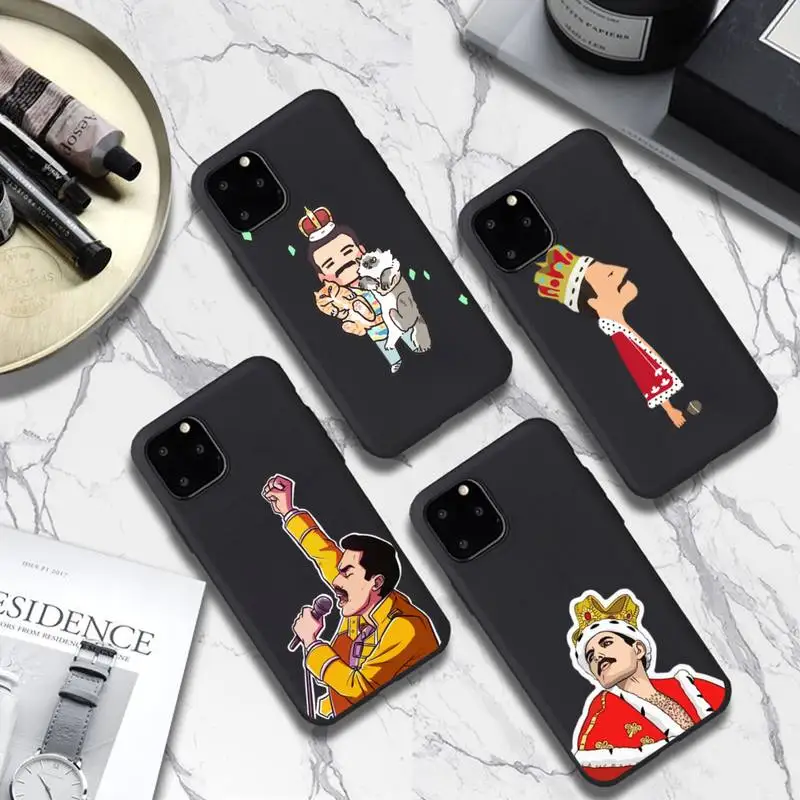 

rock Mercury Queen singer Funky Freddie Phone Case for iPhone 8 7 6 6S Plus X 5S SE 2020 XR 11 12 Pro mini pro XS MAX