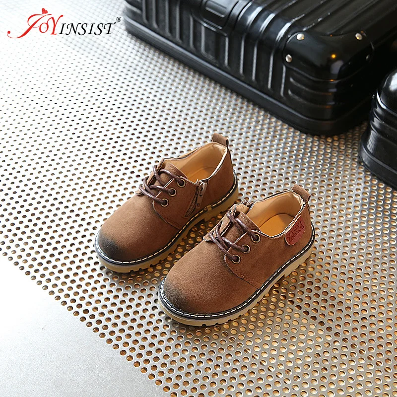 Весенняя модная винтажная кожаная детская обувь женская для мальчиков Ботинки