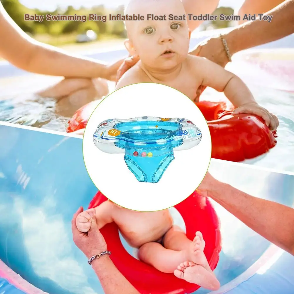 

Inflatable Baby Swim Ring Durable Float Summer Kids Swimming Pool Ring Double Leak-Proof Train Safety Water Toy Pool Accessories