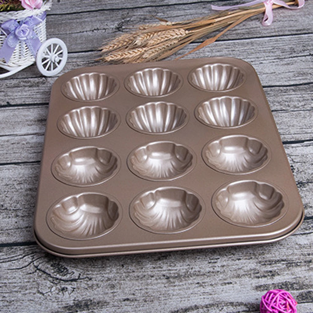 12 полости углеродистая сталь домашнее печенье с мадленом антипригарное лист для