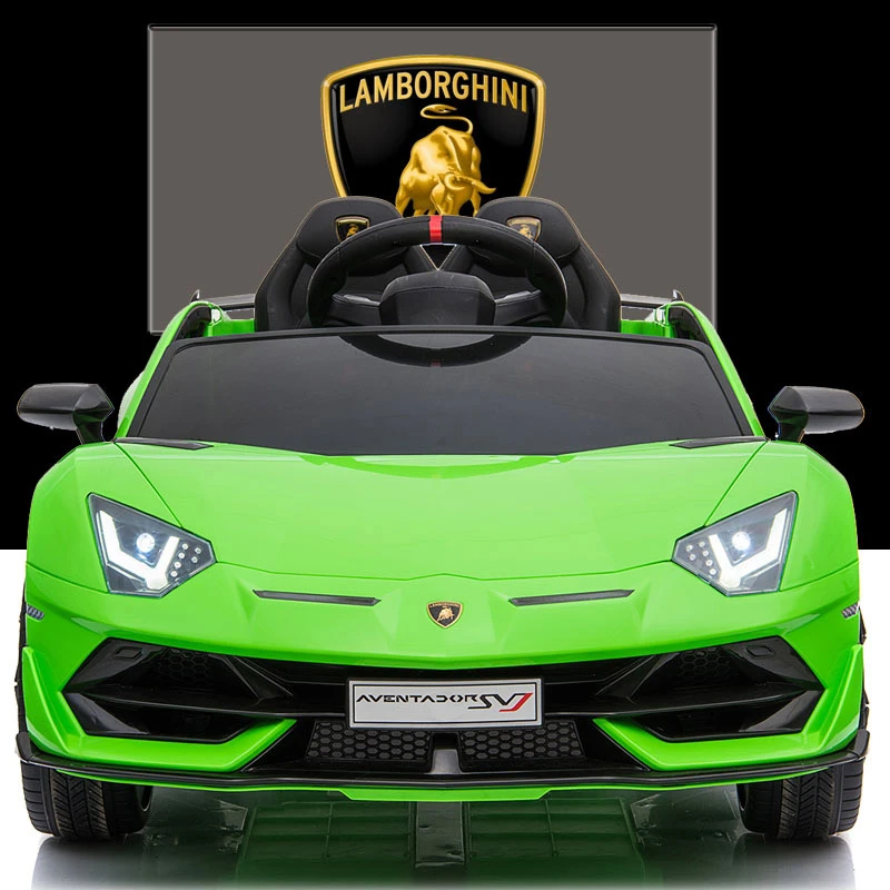 Зеленый Lamborghini Детский Электрический автомобиль четырехколесный супер пульт дистанционного управления Детская электрическая машина детская игрушка автомобиль может сидеть человек - Цвет: Зеленый