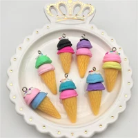 10pcs3d ice cream diy slime charms supplies accessories for slime filler miniature resin kids polymer plasticine gift