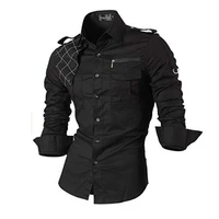 jeansian mens casual dress shirts fashion desinger stylish long sleeve slim fit 8371 black2