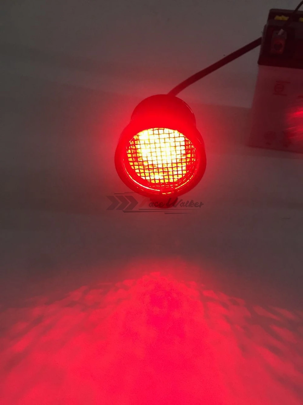 12V светодиодный пользовательские мотоцикла хвост светильник номерной знак светильник решетка сетки, для кафе, для гоночного Ретро стоп-сигнала