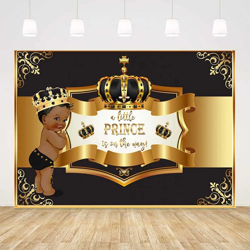 Фон для фотографирования мальчиков с изображением короны и черного цвета |