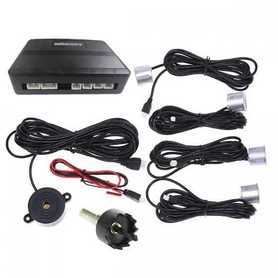 KKMOON Car Parking Sensor With 4 Sensors Auto Reverse Backup Radar Detector Monitor Kit Sound Alert Alarm Indicator | Автомобили и