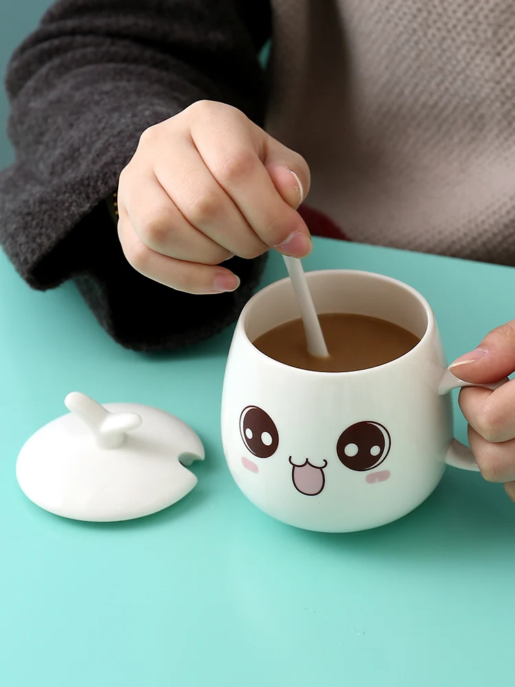Керамическая Милая кофейная кружка креативный мультяшный подарок для пары