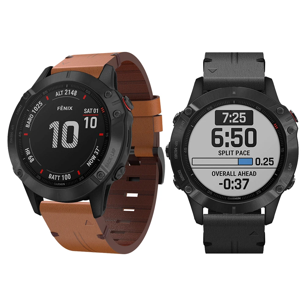 Быстросъемный кожаный ремешок Easyfit для Garmin Fenix 6X 6 Pro тактический Браслет Delta часов
