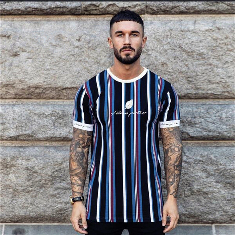 

Summer new brand men's muscle T-shirt bodybuilding men's shirt cotton casual fashion hip hop T-shirt short-sleeved sweatshirt