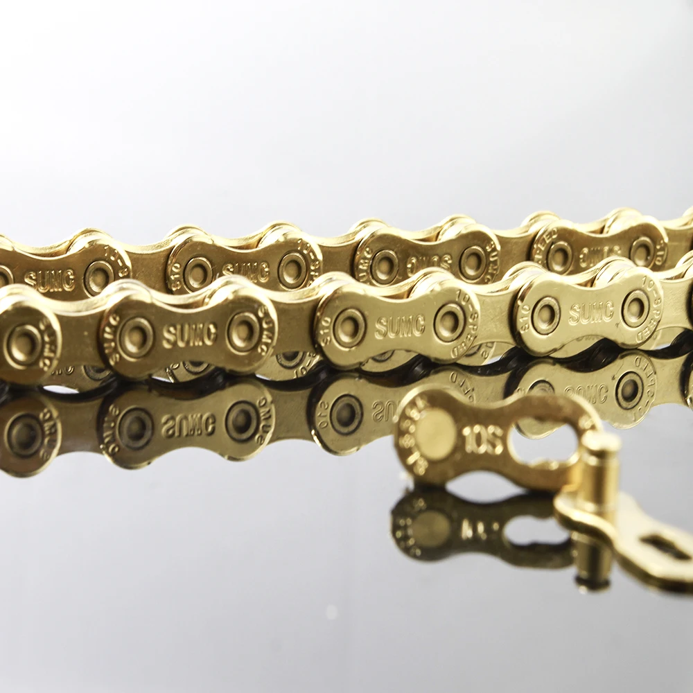 

SMUC MTB10-Speed Mountain Bike Chain 10-Speed Golden Chain Compatible With Smooth Spokes Road Bike Replacement Parts 20s 30s NEW