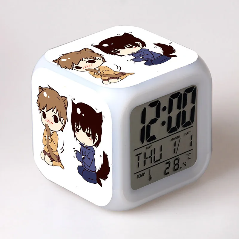 Светодиодный Красочные стетящиеся волосы цифровые будильники сенсорный