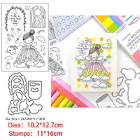 beautiful girl princess angel clear stamps and metal cutting dies diy scrapbooking paper photo album crafts seal punch stencils