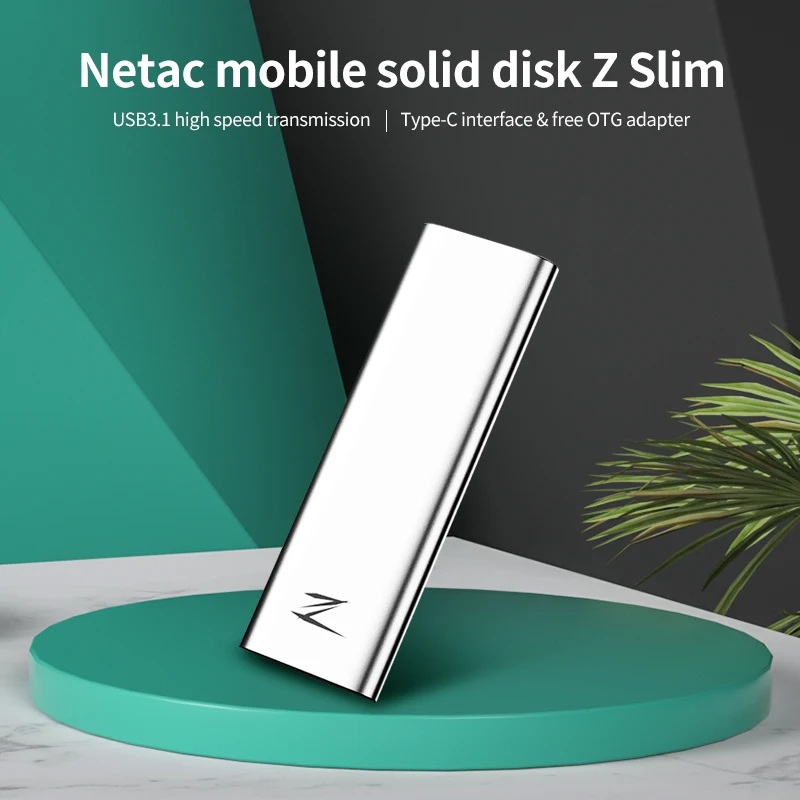 Netac Портативный SSD USB 3 1 Тип C 128 ГБ 256 512 ТБ 2 внешний твердотельный накопитель Z