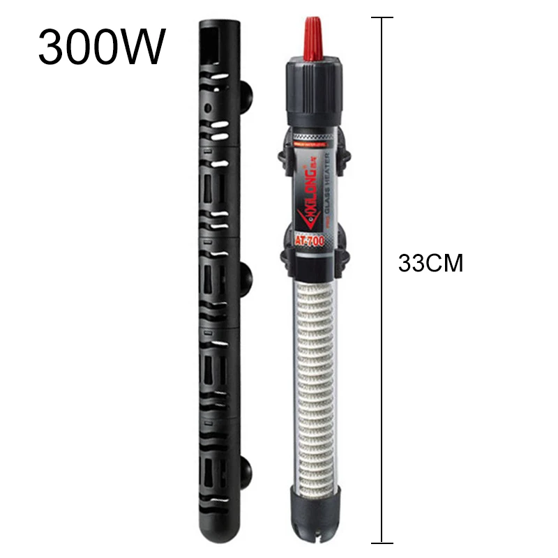 300W with cover Аквариумный нагревательный стержень Автоматический Термостат Температурный стеклянный водонагреватель с защитным чехлом аксессуар для аквариума 100 Вт 200 Вт 300 Вт - Цвет: 300W with cover