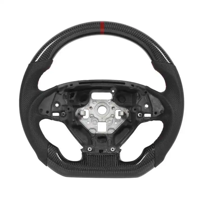 

Steering Wheels Custom Carbon Fiber Steering Wheel Nappa Perforated Leather Fit for Chevrolet Corvette C7 2014-2019 New