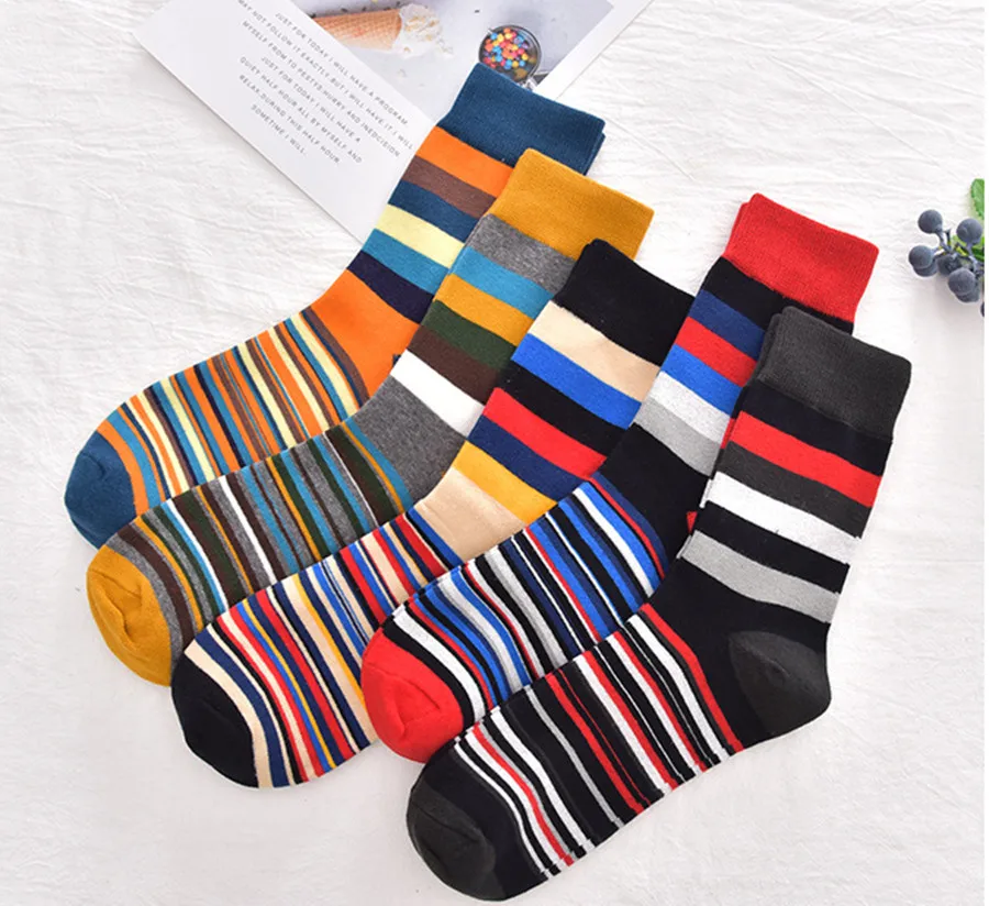 Мужские осенне зимние модные носки европейские и американские индивидуальные