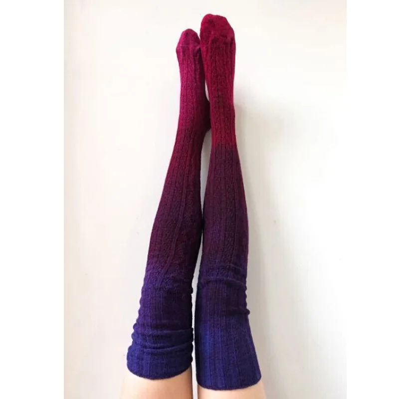 

Women Winter Fashion Knee Socks Beige Sexy Knitted Long Socks Women Long Stockings Warm Thigh High Socks For Ladies Girls