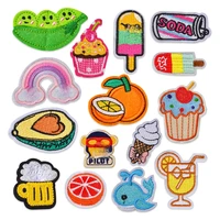 new fruit drink patch cloth sticker diy clothing decorative sticker embroidery patch hole covering iron on patch for clothes