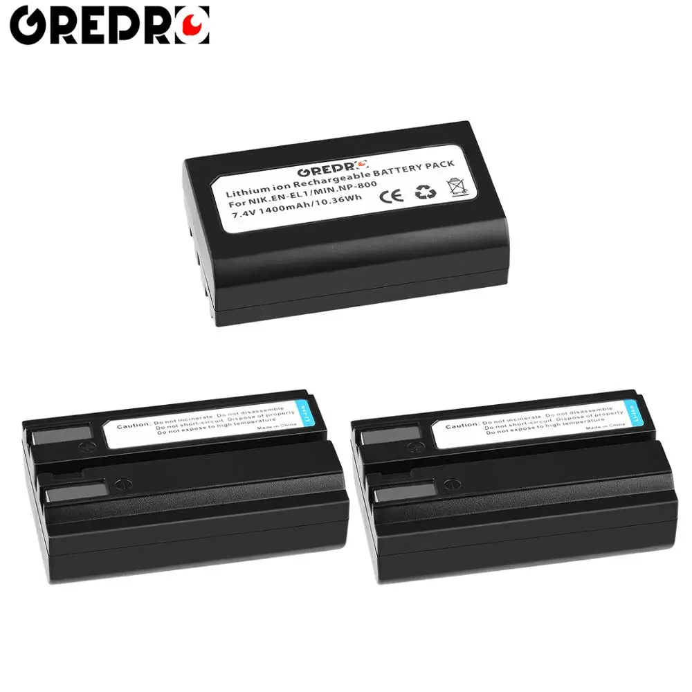 2 шт. EN EL1 ENEL1 NP 800 Батарея для Nikon Coolpix 500 775 880 885 990 995 4300 4500 4800 5000 5400 Батарея|Цифровые