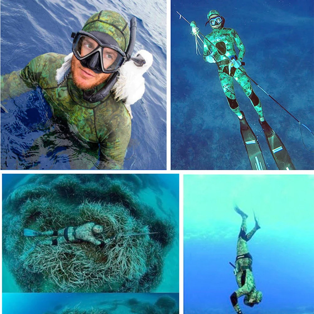 

Hisea 3.5MM Neoprene Camouflage wetsuits men spearfishing suit diving suit wetsuit Fishing yamamoto diving wet suit men Split
