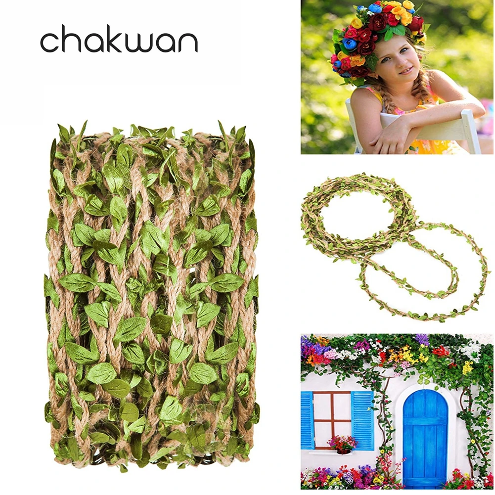 Подвеска из пеньковой джутовой веревки с листьями и висячие украшения для дома