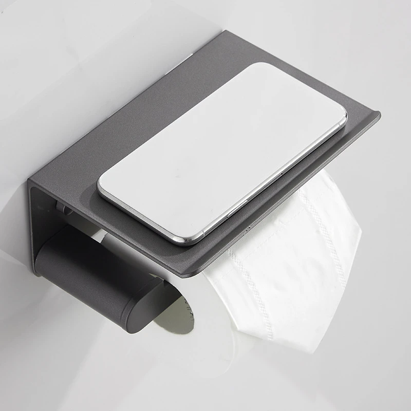 1 шт. пространство Алюминий серой туалетной Бумага держатель из нержавеющей