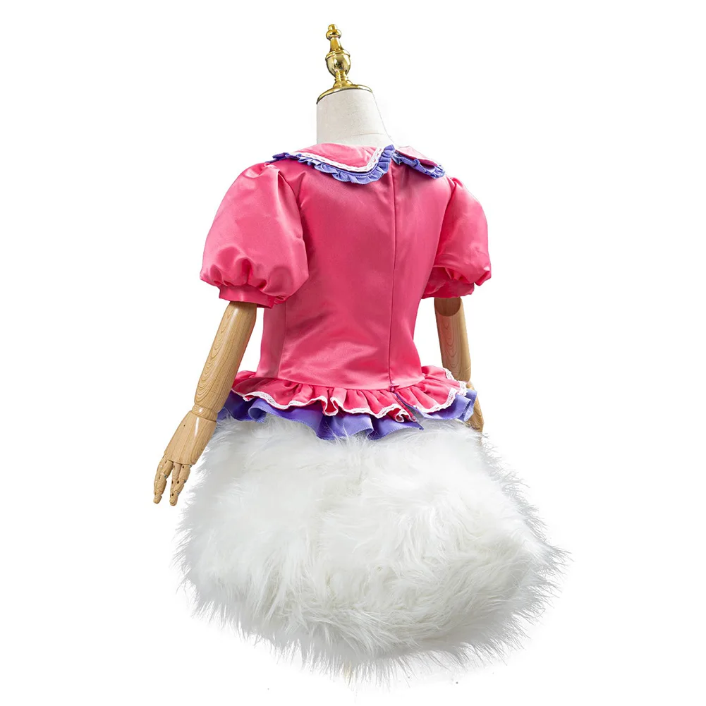 

Kids Daisy Duck Cosplay Costume Children Pink Dress Uniform Outfit Halloween Carnival Costume