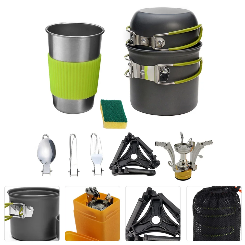 

1 Set Outdoor Cooking Pots Camping Cooking Utensils Aluminium Alloy Cooker