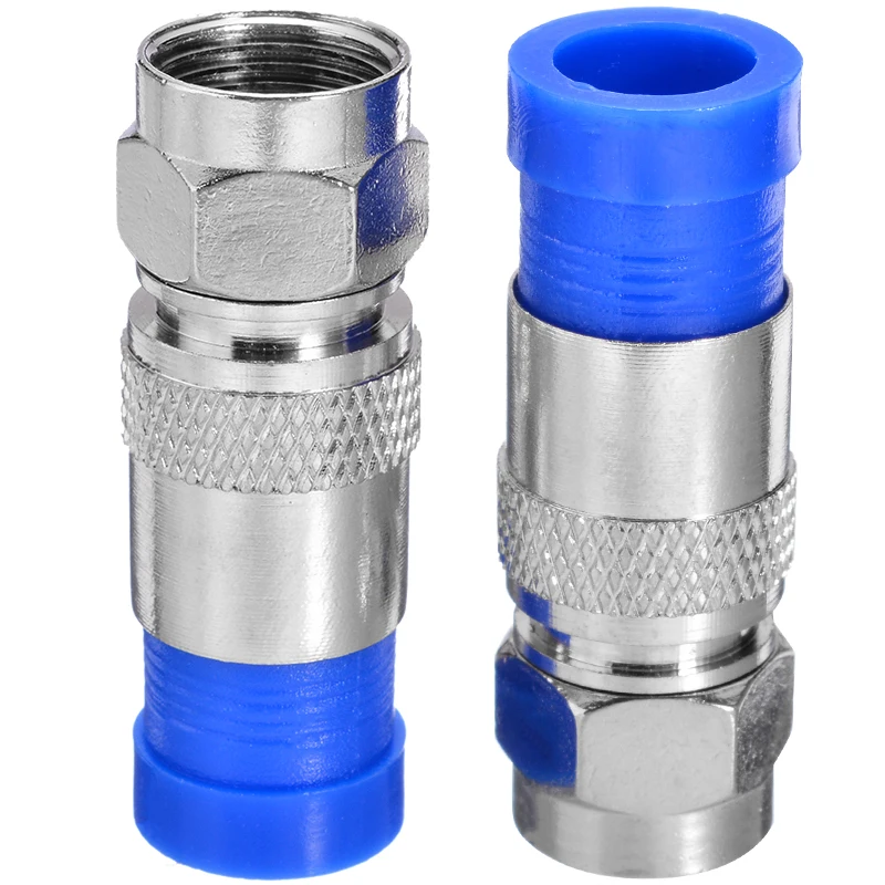 100/50/20/10/5/2/1PCS Waterproof RG6 Connector Compression Tool Coaxial Cable Connection F Type | Обустройство дома