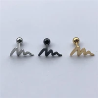 1pc korean simple earrings stainless steel new heartbeat earrings trend mens womens fashion party accessories jewelry