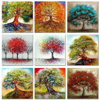 zooya 5d diy diamond painting color tree diamond embroidery full drill diamond mosaic cartoon picture home decortion er040