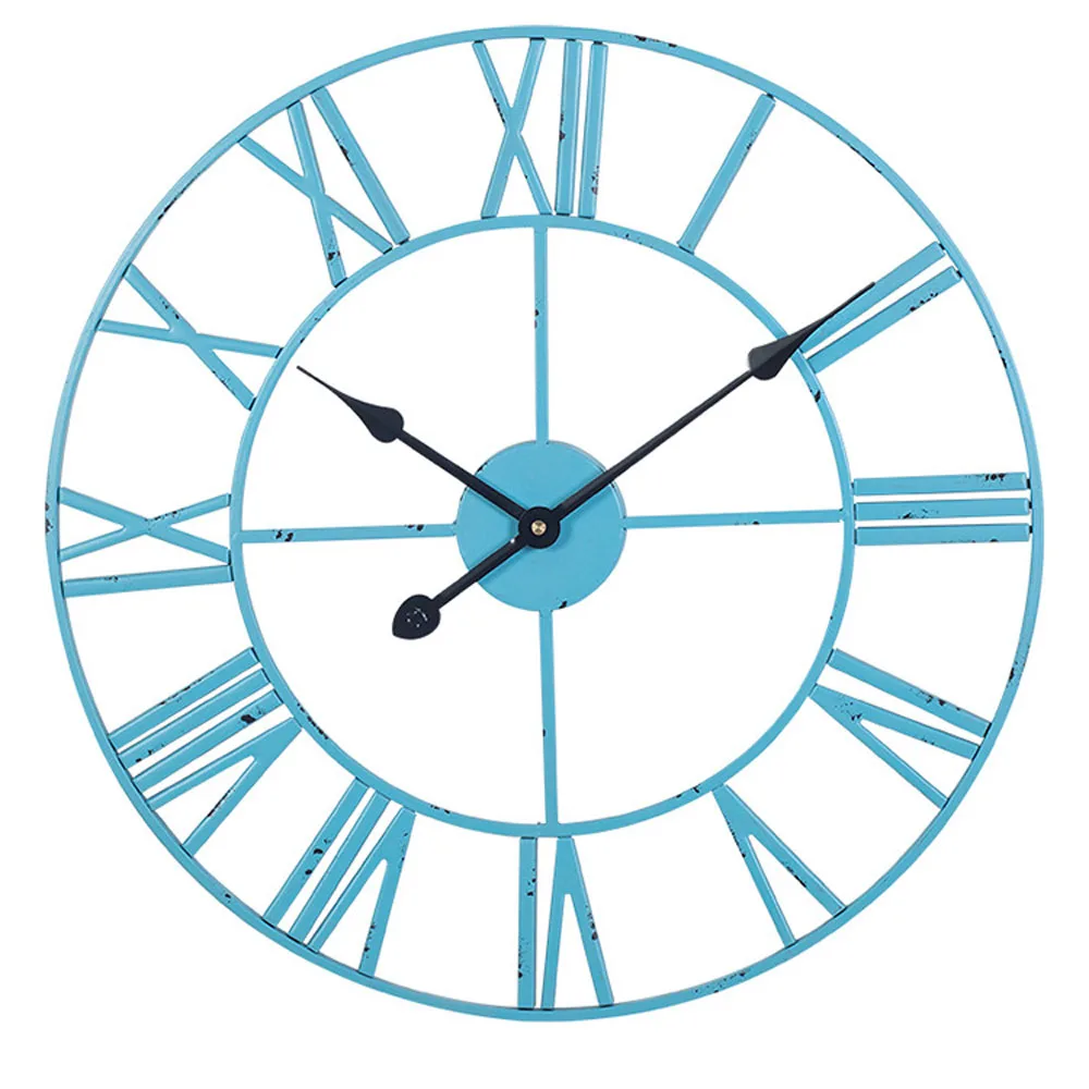 40 см современные 3d большие ретро черные железные круглые художественные полые