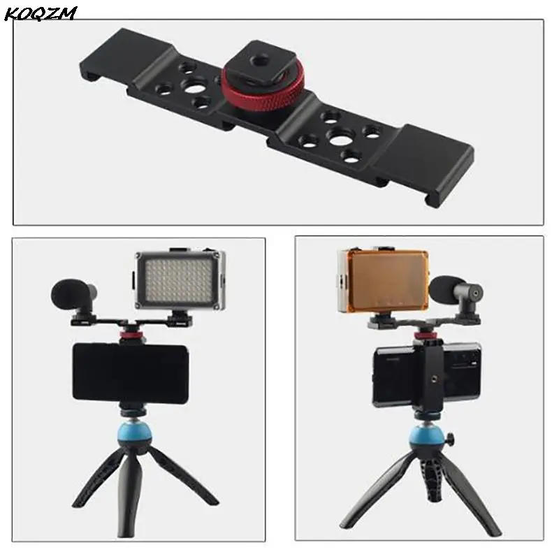 

Cold Shoe Bracket Triple 3 Universal Hot Shoe Extension Mount Bar For Camera