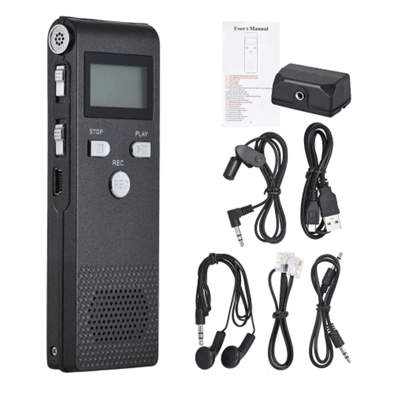 Профессиональный диктофон для голосового аудио 8 ГБ Mp3 музыкальный плеер звук