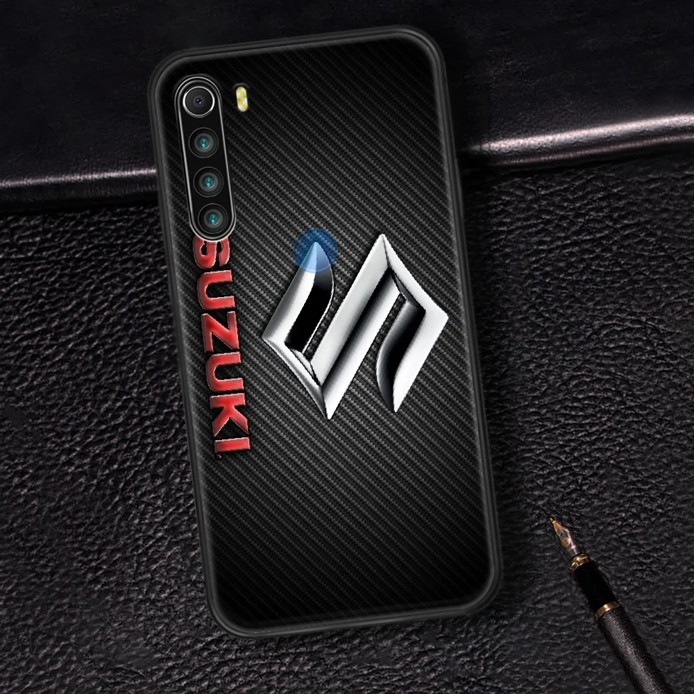 

Suzuki Motorcycle Car Logo Phone Case Cover Hull For XIAOMI Redmi 7 7A 8 8A 9 9C Note 6 7 8 9 9S K20 Pro K30 black Cell Silicone