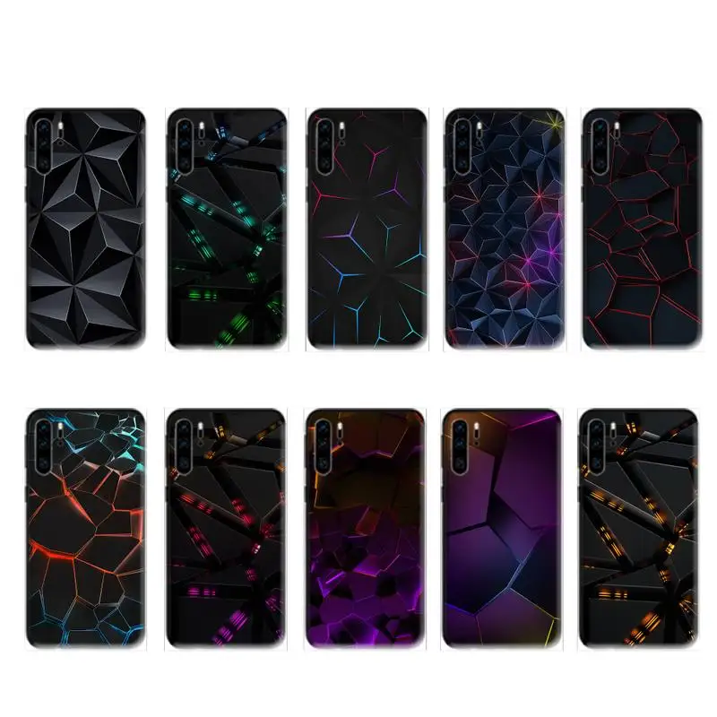 

Cool Geometric Pattern Phone Case For Huawei P20 P30 P40 Pro Mate 10 20 30 Pro Lite P Smart Y 6p 8s 9s 2019 Plus Nova 3I Funda