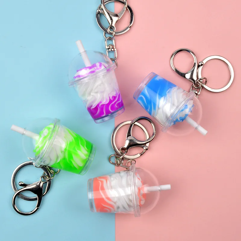 

Новинка 2021, Женский/мужской модный брелок для ключей, имитация торта ручной работы, брелок для ключей с мороженым, брелки из сплава, очароват...