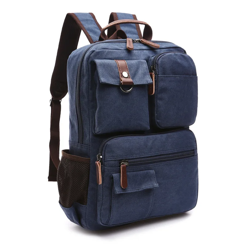

Men's Student Canvas Casual Computer Backpack Travelling Bag