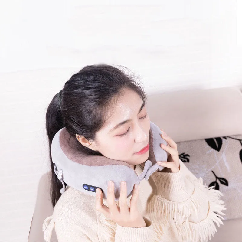 USB зарядка Массажная u образная Подушка многофункциональная плечевая и Шейная