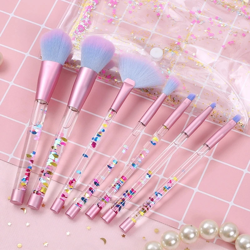 

Makeup Brushes Set Cosmetic Foundation Powder Blush Eye Shadow Lip Blend Plastic Make Up Brush Tool