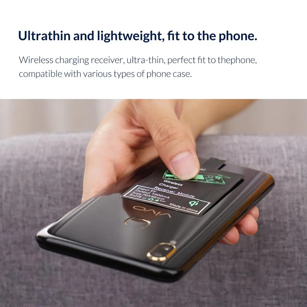 Беспроводной зарядный приемник ORICO QI для iPhone беспроводной телефона Micro USB Type