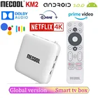 Приставка Смарт-ТВ Mecool KM2, Android 10,0, S905X2, 2 + 8 Гб, Netflix, 4K, USB3.0, SPDIF, Ethernet