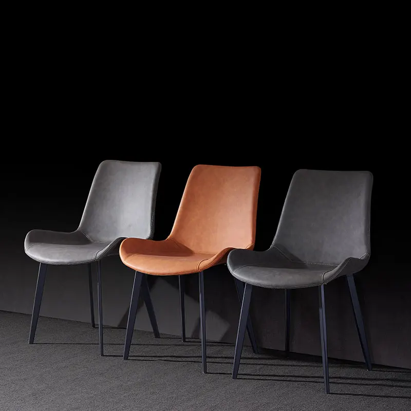 Скандинавский обеденный стул роскошное легкое кожаное кресло для дома досуга