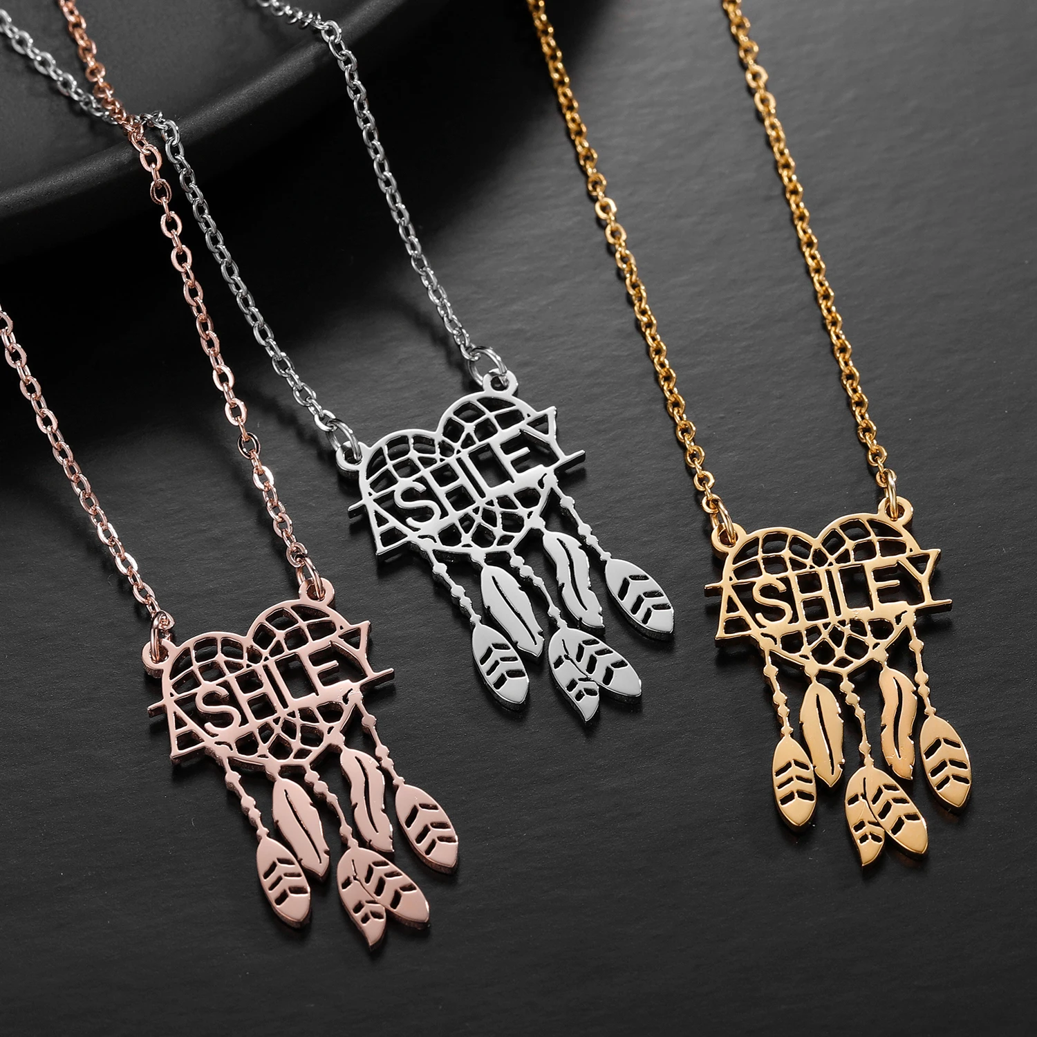 Ожерелье с именем Ловец снов на заказ из нержавеющей стали индийская мандала