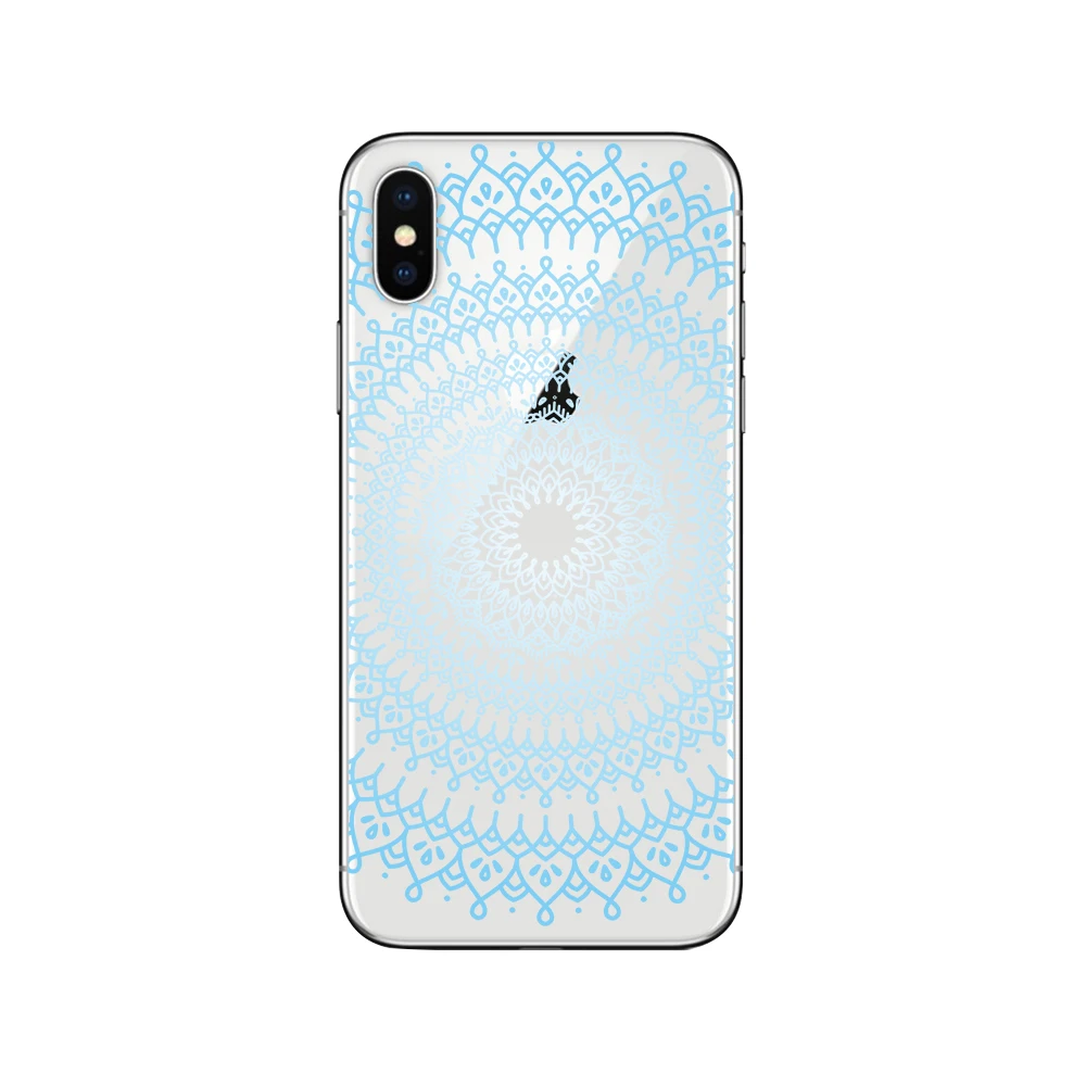 

ciciber For Iphone 7 8 6 6S Plus 5S SE X XR XS MAX Soft Silicone TPU Cover Phone Case Mandala for iPhone 11 Pro Max Coque Fundas