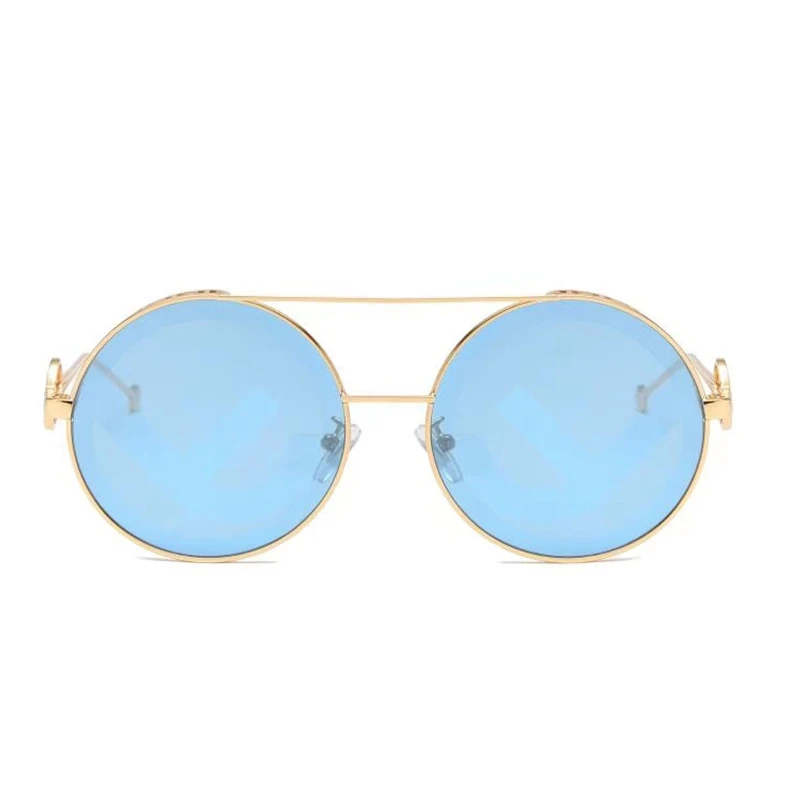

2021 New Fashion Men And Women Classic Steampunk Sunglasses Men And Women Sunglasses Retro Round Sunglasses Metal Glasses Retro