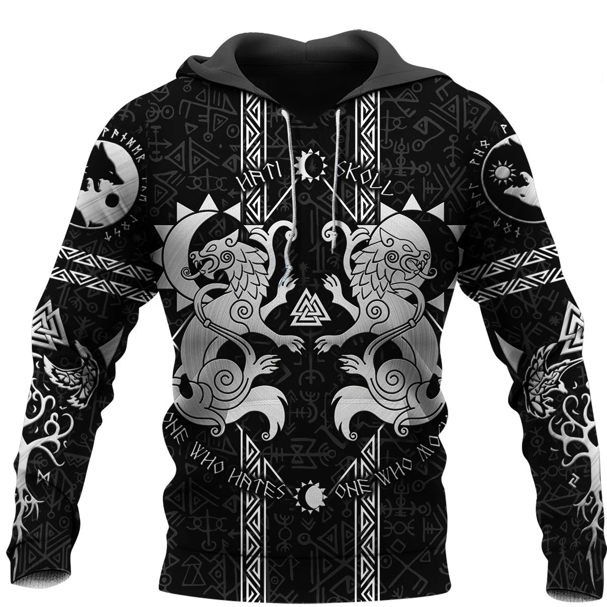 

2021 Hati And Skoll 3D All Over print suit new fashion autumn sweatshirt/hoodie/zipper hoodie unisex fun streetwear