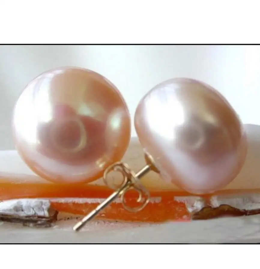 Модные ювелирные изделия Бесплатная доставка Розовый натуральный AAA 12-11 мм