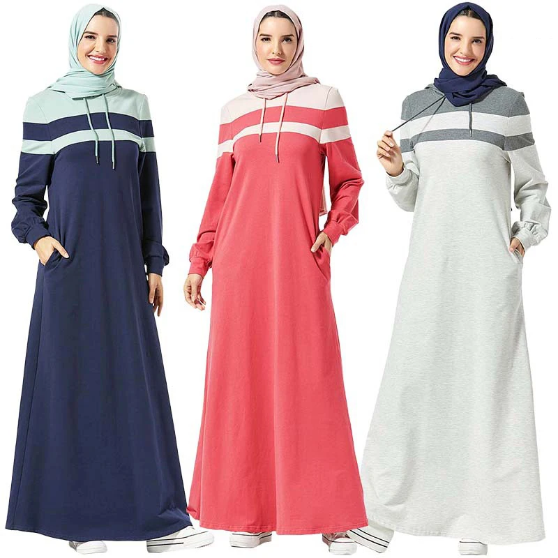 Спортивные работа Исламской Костюмы Турция Повседневное бег длинное платье